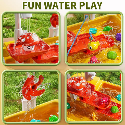 1-3 4-8 2 3 4 5 6 7 8 Kids Water Table Play Toy for Toddlers Years Old, Kitchen Sink with Electrical Pump and Flowing