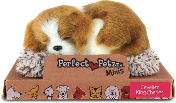 Mini Cavalier King Charles, Realistic Battery-Operated Dog Toy, Calming Companion for Kids & Elderly
