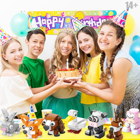 TENYEAH 20 Pack Set 14+ Party Favors Building for Adult, Mini Animals Building Block Toy, Classroom Prizes Goodie Bags