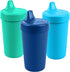 Re-Play Sippy Cups for Toddlers, 10 Oz Reusable Spill Proof Cups, Dishwasher Safe, Set of 3, A True Blue