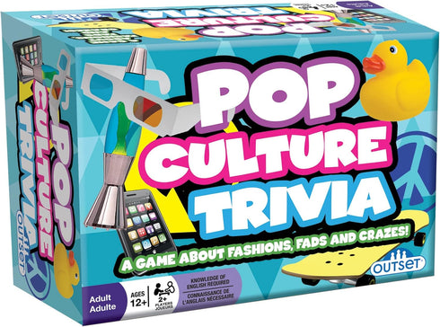 Outset Media Pop Culture Trivia Game - Fun Family Travel Game with 1200 Questions for 2 or More Players, Ages 12+