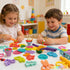 Yunerkita 29PCS Set, F963 3-8 Play Dough Tools Kids Clay Molds Kit with Animal Letters Numbers Cutters Rollers Storage