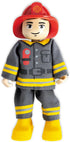 Playset| Hape Fire Truck Wooden Fire Engine Toy with Action Figure & Rescue Dog