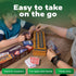 Set 4 24 Cribbage Board Game with Storage Wooden Track Cribbage Board for Players with Metal Pegs & Playing Cards