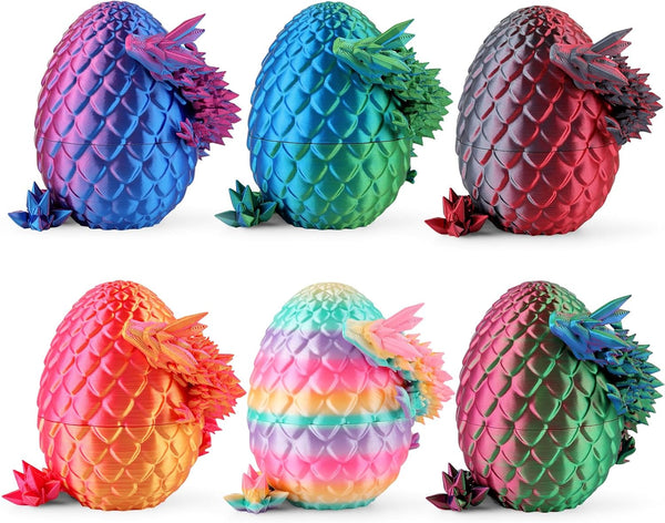 Rapean 8" 3D Printed Dragon Eggs, Easter Basket Stuffers for Kids and