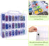 KISLANE Double Sided Toy Car Storage Case for 48 Toy Cars, Matchbox Cars, Mini Toys, Portable Transparent Storage