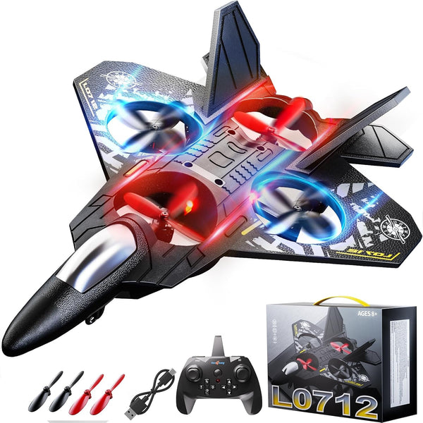 WATUDOU Foam Remote Control Airplane Drone for Kids Ages 8-12, Remote Control Jet