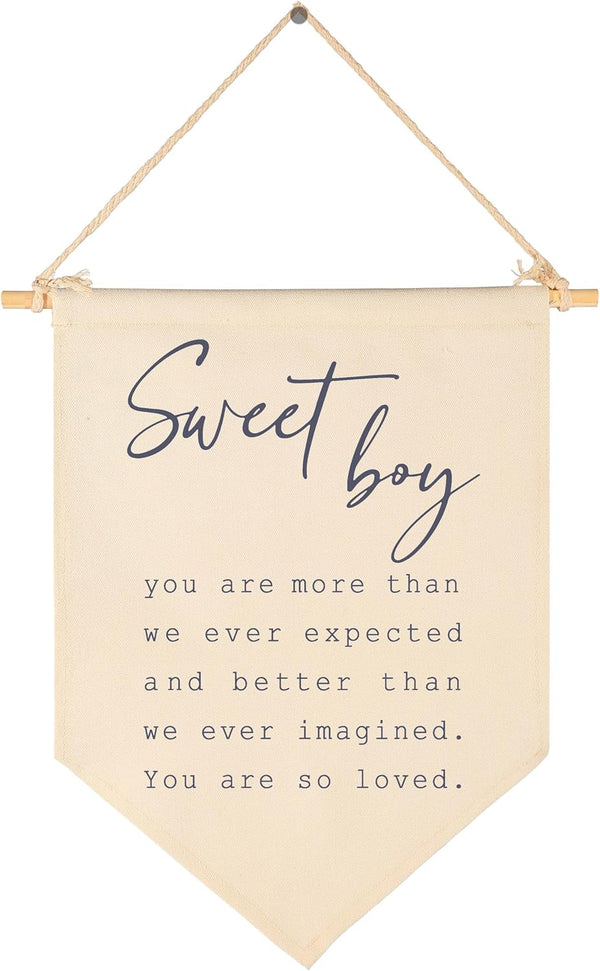 GEANHIL Sweet Boy-Baby Banner Pennant Gift Shower-Flag Decor Gift for Boys Newborn Kids-Banner