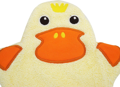 Soft Cotton Bath Mitt for Toddlers - Duck Design Baby Shower Gift