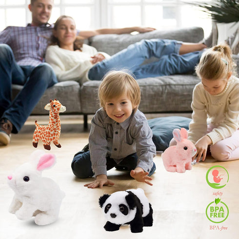 Hopearl Crawling Panda Interactive Electronic Pet Plush Toy - Sounds and Movements, Animated Shaking Head Gifts for