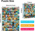 1000 1000 90 Puzzles for Adults Pieces Vintage World Travel, Jigsaw Puzzles Landscape Poster Puzzle Landmarks, Piece