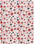 Vdsrup 39 27 5In Crib Sheets for Boys Girl Ladybugs Flowers Neutral Mini Crib Mattress Sheets Fitted, Red Pink Toddler
