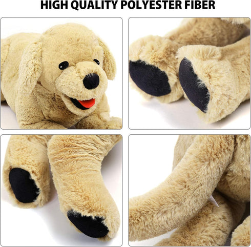 LotFancy 21" Dog Stuffed Animals, Soft Cuddly Golden Retriever Plush Toy, Large Puppy Gift for Kids and Pets