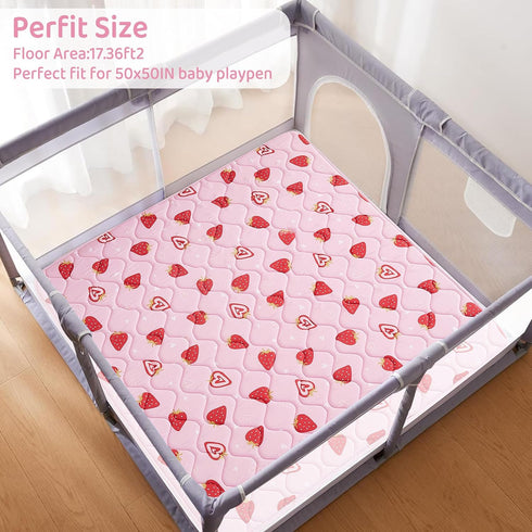 50" 50" Viviland Baby Play Mats for Floor, Thicken Cushioning Padding Foam Playmate for Baby and Toddlers Infants, x