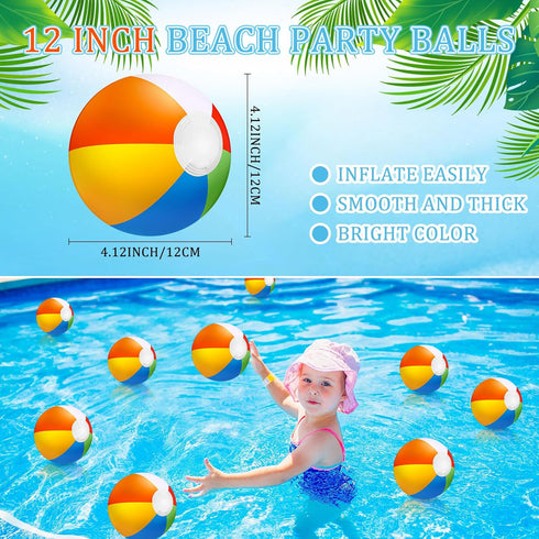 Threan 60 Pcs Pool Beach Party Favors, Beach Balls, Sand Buckets, Shovels, Sunglasses, Water Guns for Kids