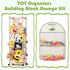 54 inch Stuffed Animal Storage & Organizer, Tall Wooden Cute Zoo Toy Holder with Building Block Storage Bag, Space Save