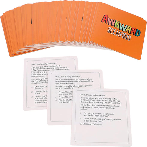 TDC Games Awkward Card Game - A Funny Party Game to Learn How Friends Handle Uncomfortable Situations
