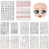 Joez 12Pcs Water Eye Stickers for Dolls, Cute Cartoon Eye Water Decals for Doll Clay Accessories