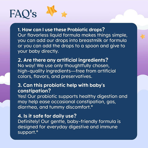Immune (0-12 10ml LOVEBUG Baby Probiotic Drops - Organic Probiotics for Support and Baby Constipation & Colic Relief