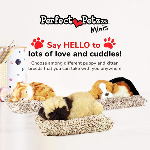 Minis Pug, Realistic Lifelike Stuffed Interactive Plush Toy, Electronic Companion Pet Puppy