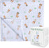 hugs & llamas 100% Organic Cotton Muslin Swaddle Blankets, Extra Soft Unisex Swaddles for Newborns, 47” x 47” (Fancy