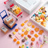 175PCS Miniature Courier Box Set, Shopping Mall Shipping Boxes, Mini Supermarket Handcart Models for Dollhouse Play