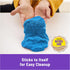 Kinetic Sand Sandbox Set, 1lb Blue Play Sand with 4 Molds and Tools, Sensory Toys for Kids Ages 3+