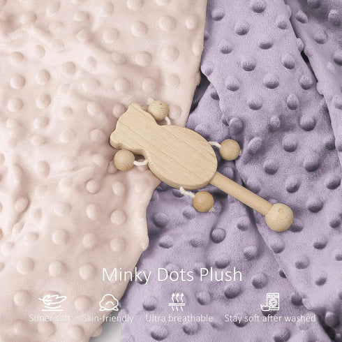 2Pack 33x17x7in Susurration Changing Pad Covers Super Soft Minky Dots Plush Changing Table Covers Breathable Changing