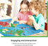 World Map Puzzle for Kids - 75 Piece - World Puzzles with Continents - Childrens Jigsaw Geography Puzzles for Kids Ages 4-8, 5, 6, 7, 8-10 Year Olds - Globe Atlas Puzzle Maps