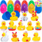JOYIN 12 Pcs Filled Easter Eggs with Rubber Duck, Eggs Hunt, Basket