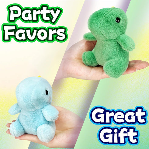 Super Cute Fat Dinosaur Stuffed Animals for Girls and Boys, Soft Cuddly Mini Dino Plush Toy, Keychain, Green