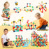 64PCS Paaxido Magnetic Building Blocks - Montessori Sensory Toys with Stronger Magnets, STEM Learning Toys for Kids