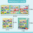 ASTARON Magnetic Puzzles for Toddlers, 25-30-42 pieces Traffic Learning Magnet Puzzles for Kids Birthday Gifts