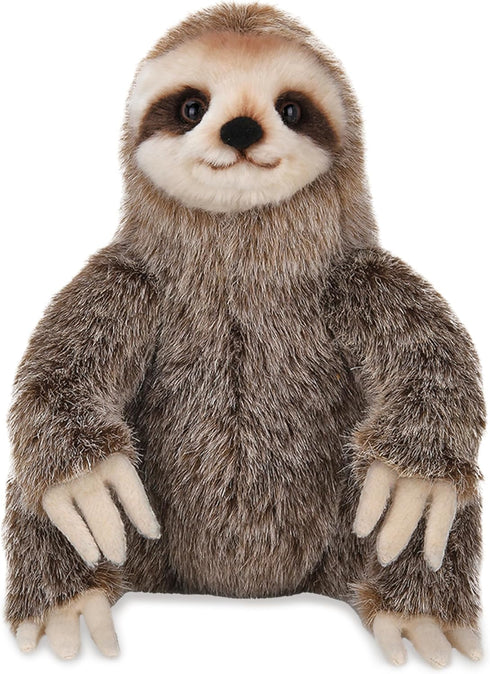 Bearington Simon Plush Three Toed Sloth Stuffed Animal, 10 Inches