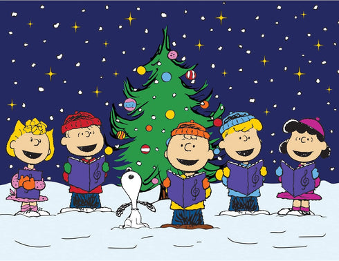 RoseArt - Peanuts - Christmas Caroling 100 Piece Jigsaw Puzzle for Kids and Adults