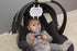 THREE LITTLE TOTS Black and White Stop No Touching Baby Car Seat Sign, CPSIA Safety Tested Stroller Tag
