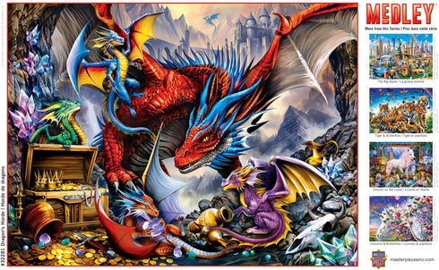 Masterpieces 300 Piece EZ Grip Jigsaw Puzzle - Dragon's Horde - 18"x24"