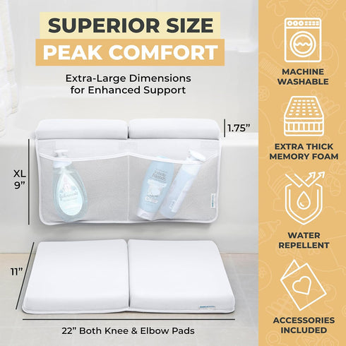 Elbow Elbow Elbow Bath Kneeler and Rest Pad, Extra Thick Baby Bath Kneeling Pad and Pad for Bathtub. Bath Tub Pad