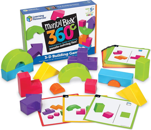 Learning Resources Mental Blox 360 Degree 3-D Building Game - 55 Pieces, Educational Board Games for Ages 5+