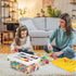 loobuu Plastic Storage Bins with Lids, Stackable Arts Crafts Organizer Box with Removable Tray, Toy Chest for Bricks,