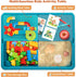 Double-Sided Kids Activity Table with Storage - 105pcs Marble Run Building Blocks, 5-in-1 Play Table