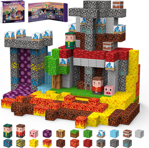 Magnetic Blocks, Magnetic Building Blocks 100pcs, Magnetic Blocks for Kids Ages 4-8,