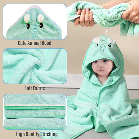 6 Set Essential(31.5 31.5 Inch) Yaiseiko PCS Baby Bath Towels Animal Hooded Baby Hooded Bath Towels Soft and Ultra