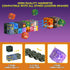 Uucoco 100PCS 3+ Magnetic Blocks - Build Magnet World kids Building Toy, Magnetic Tiles Building Blocks Toddler STEM