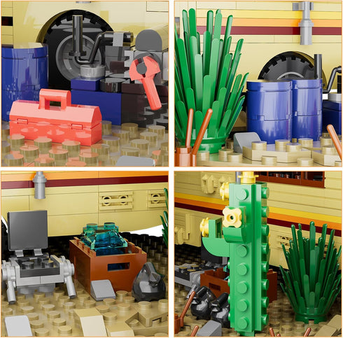 Breaking RV Adventure Building Set, MOC Upgraded Classic Scene, Compatible with Lego, for Adults and Avid Fans