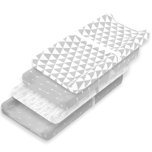 BaeBae Goods Changing Pad Cover Premium Baby Changing Pad Covers 4 Pack Boy or