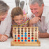 Glintoper Classic Wood Shut The Box & 4 in a Row Tables Game Set, Rustic Coffee Table Decor for Kids Family