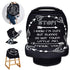 Car Seat Covers for Babies, No Touching Sign Canopy, Multiuse Nursing Covers for Newborns, Black