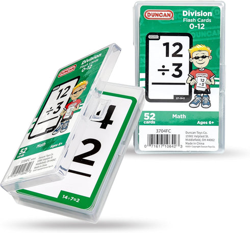 Duncan Flash Cards - Division, Green & White, Medium (3704FC)