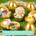 24 Pack 2.36" TURNMEON Golden Easter Eggs Empty, Shiny Metallic Plastic Easter Eggs Fillable Surprise Gold Eggs